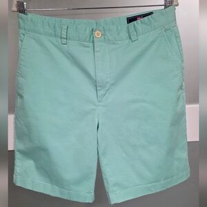 Vineyard Vines Flat Front Chino Shorts in Mint